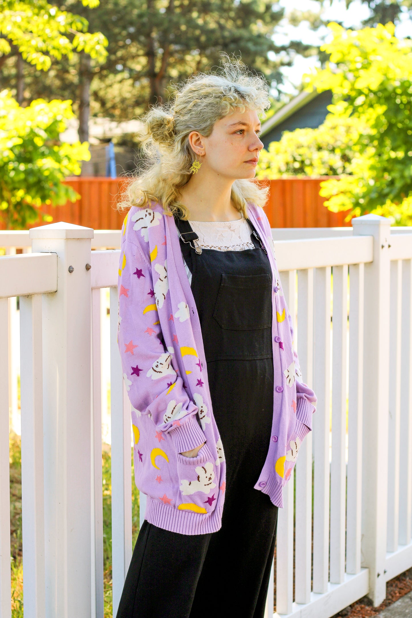 Moon Bunnies Knitted Cardigan!