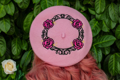 Revolutionary Rose Garden Embroidered Beret!