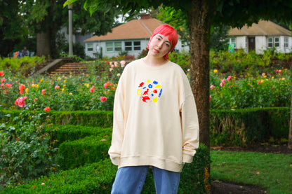 KIDCORE Embroidered Crew Neck Sweatshirt!