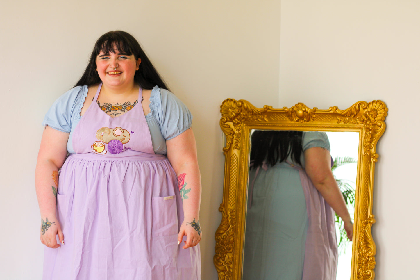 Linen Embroidered Pinafore Aprons!