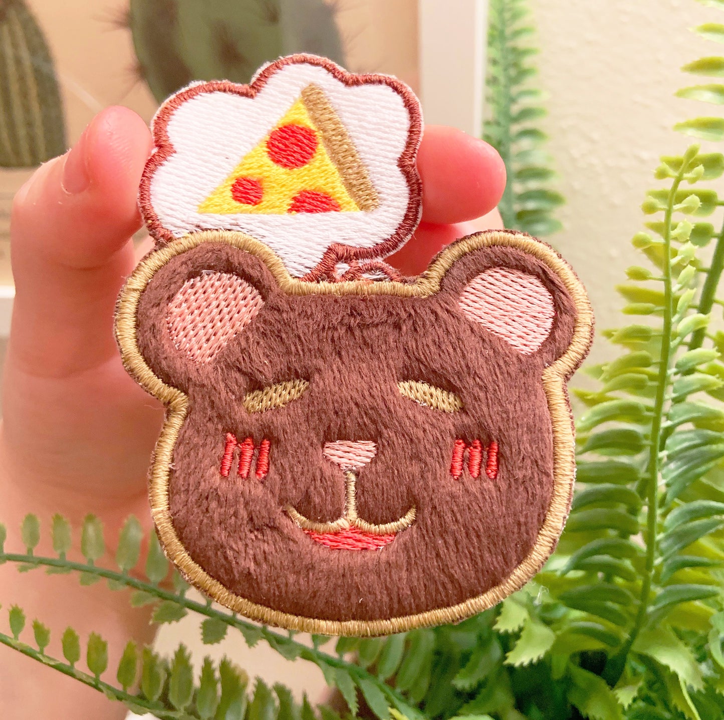 Dreaming Pizza Bear Embroidered Patch!