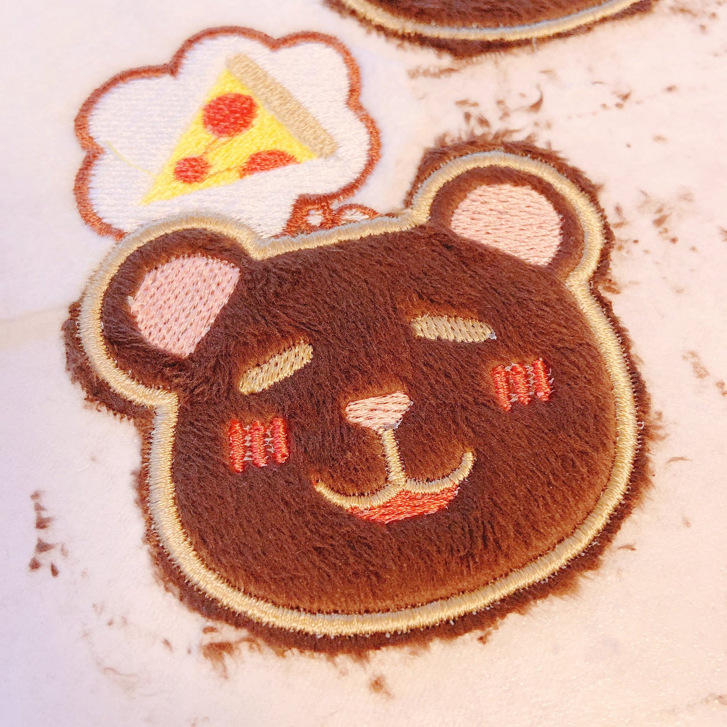 Dreaming Pizza Bear Embroidered Patch!