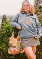 Find Me in the Future Embroidered Collared Sweatshirt!