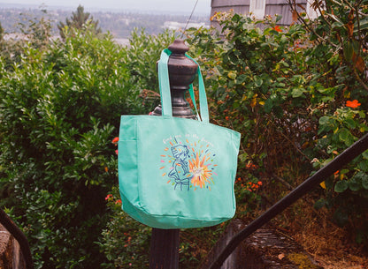 Find Me in the Future Embroidered Tote Bag!