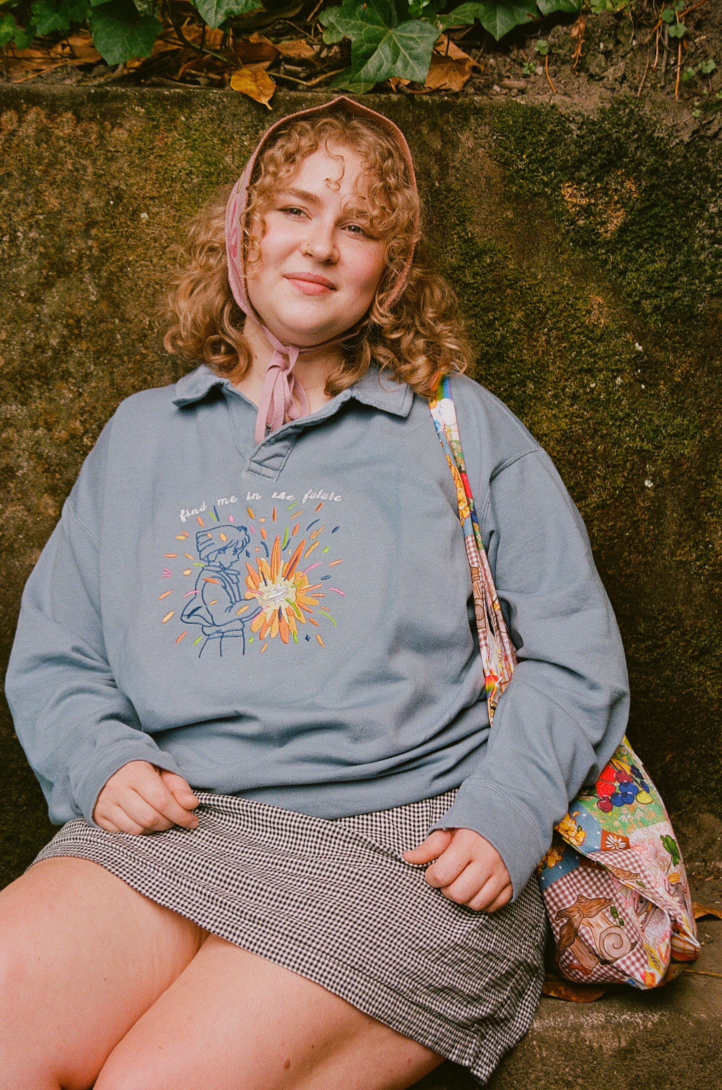 Find Me in the Future Embroidered Collared Sweatshirt! *PREORDER*