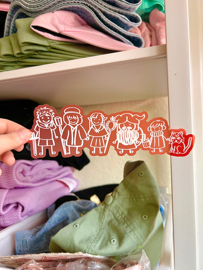 Dungeon Meshi Family *RED* Vinyl Sticker!