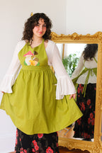 Linen Embroidered Pinafore Aprons!