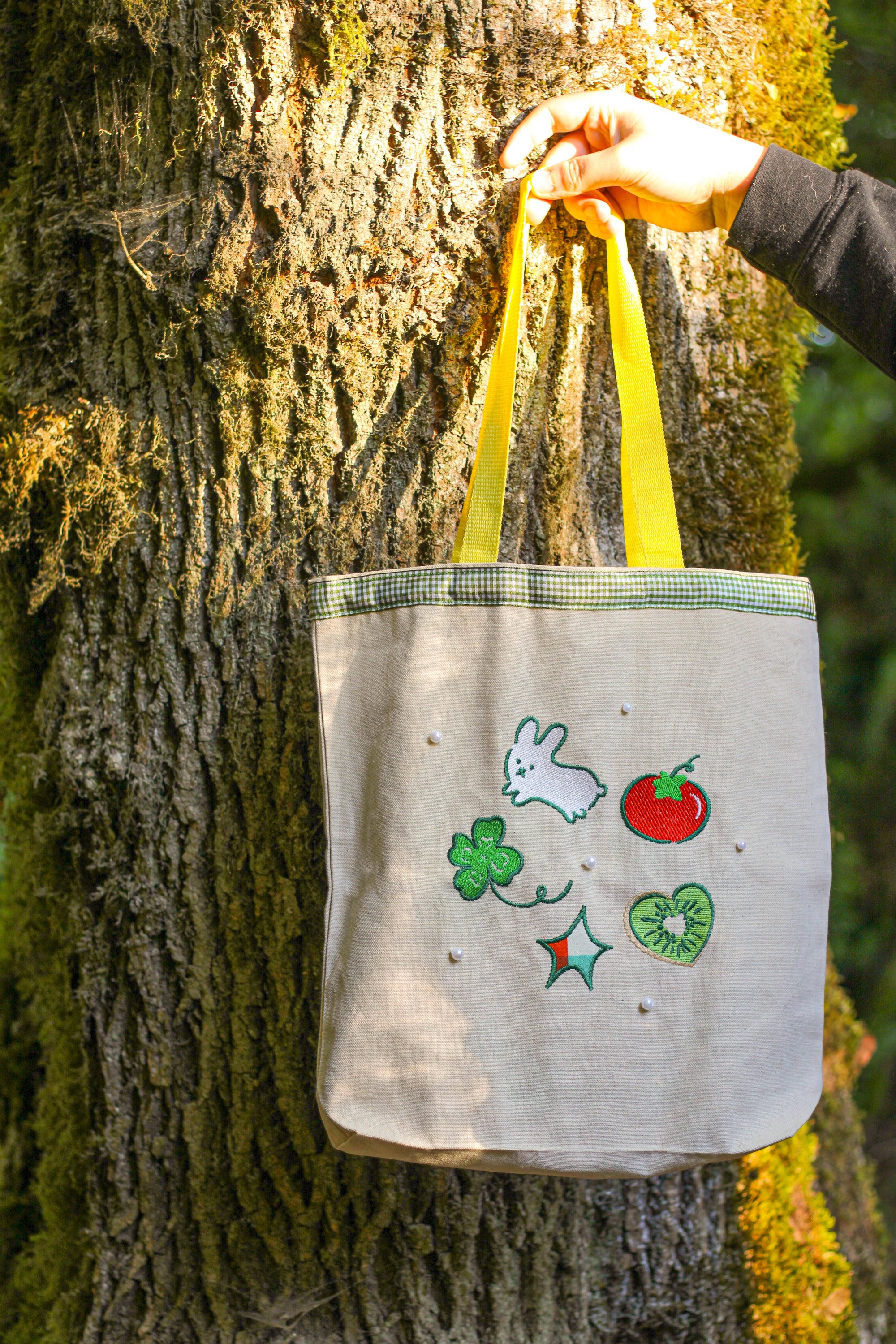 Lucky Bunny Embroidered Tote Bag!