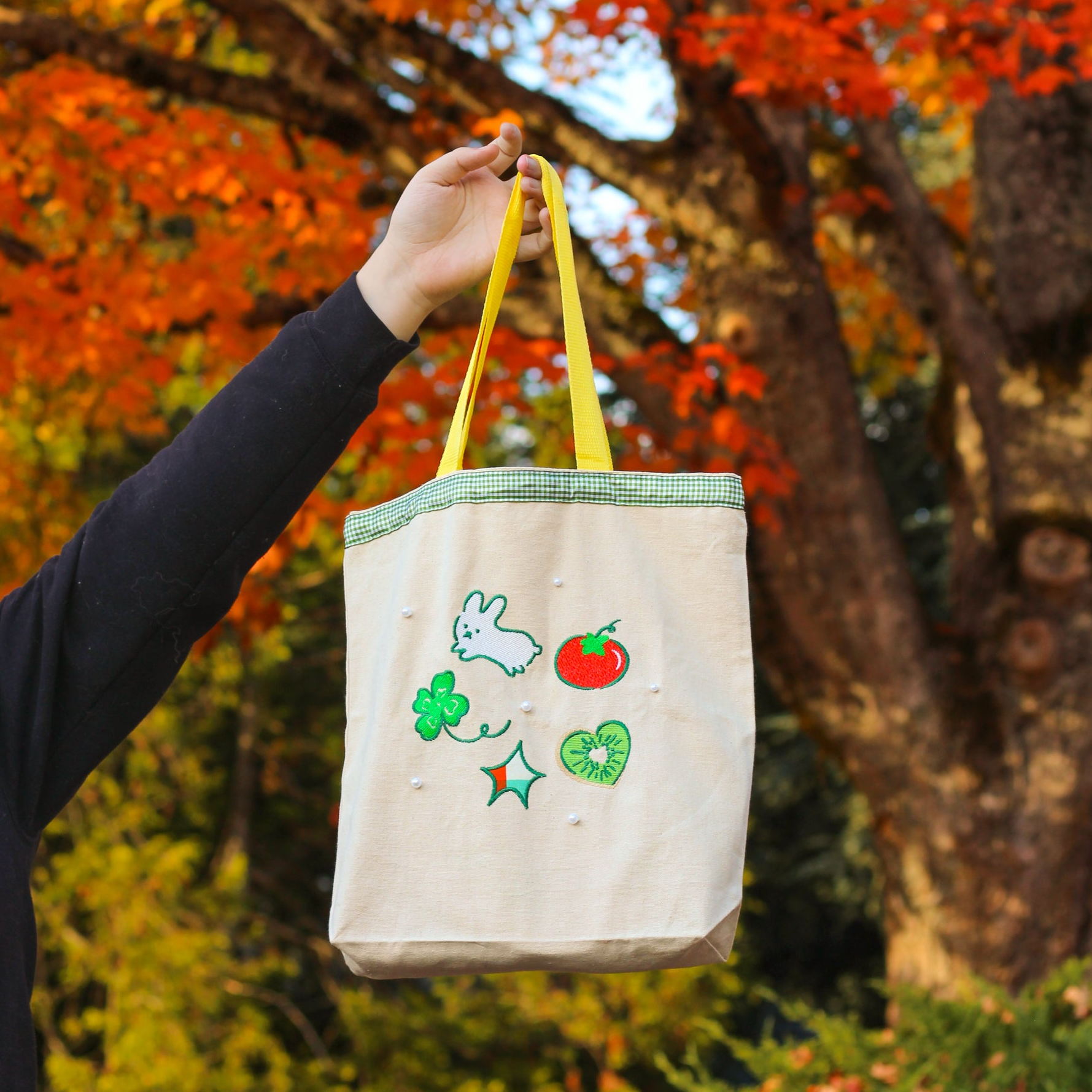 Lucky Bunny Embroidered Tote Bag!