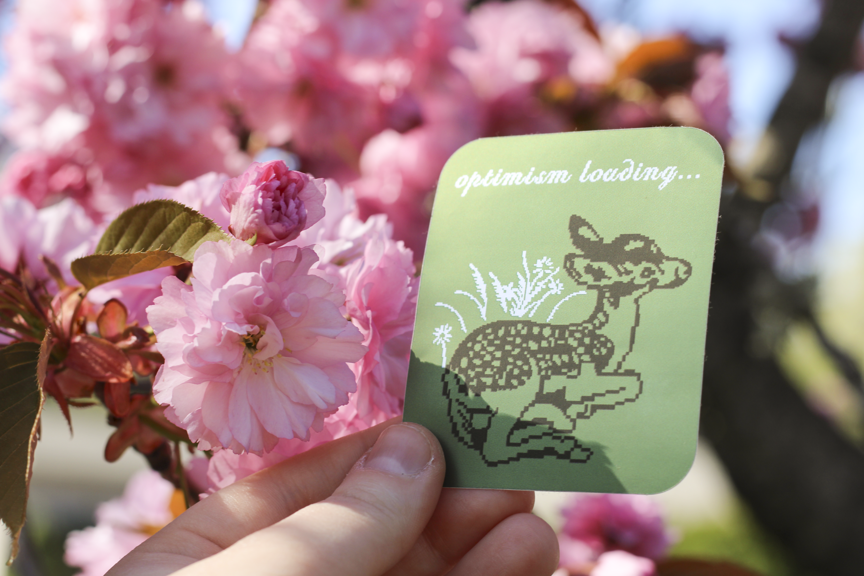 Optimism Loading... Fawn Vinyl Sticker!