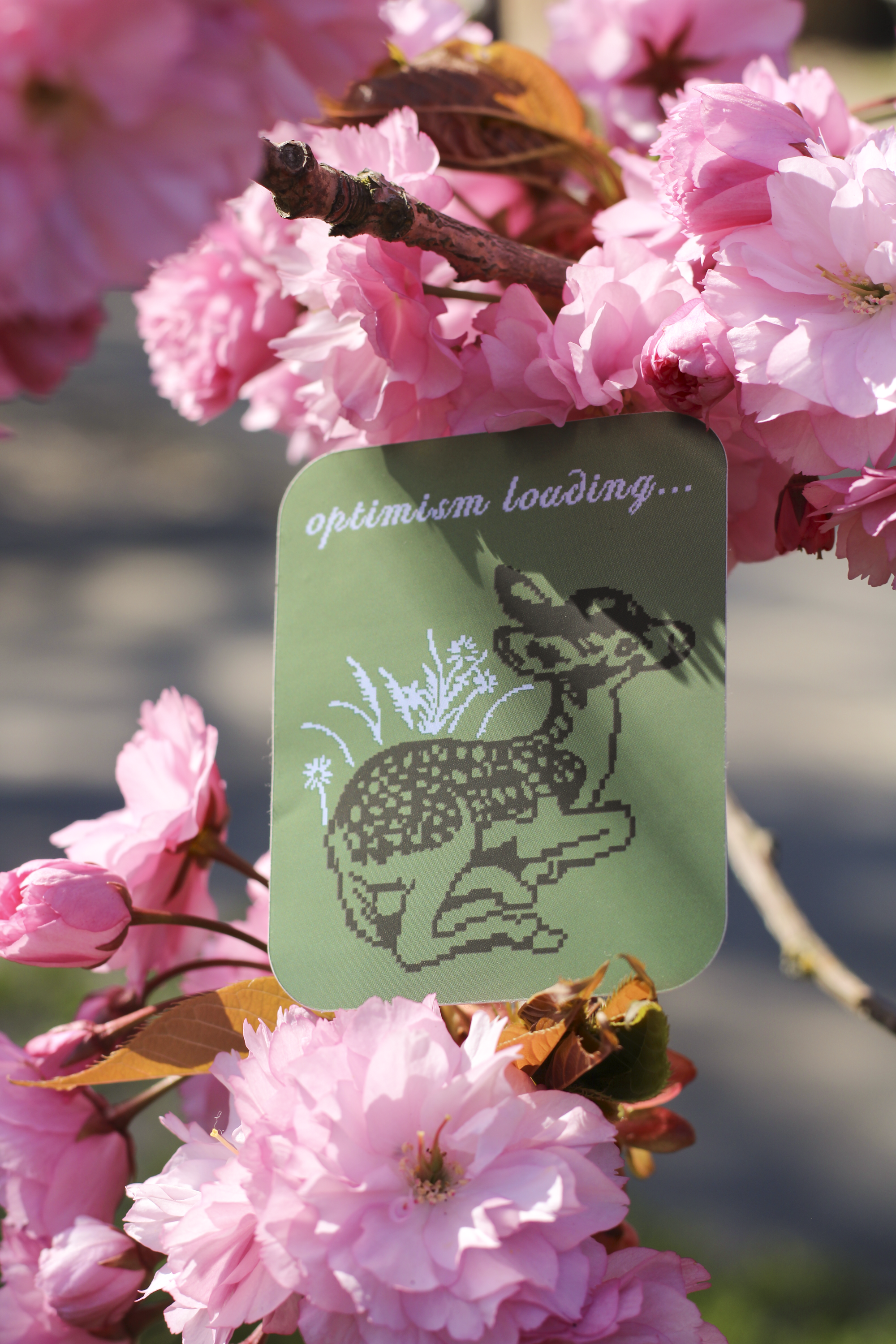 Optimism Loading... Fawn Vinyl Sticker!