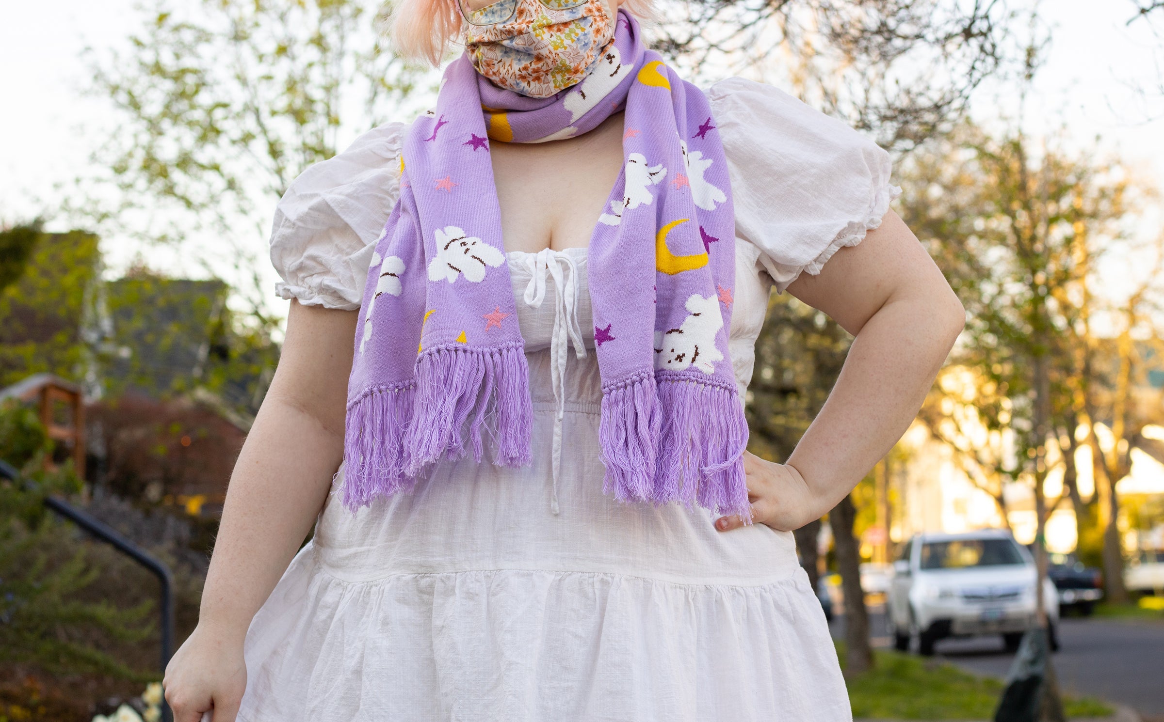 Moon Bunnies Knitted Scarf!