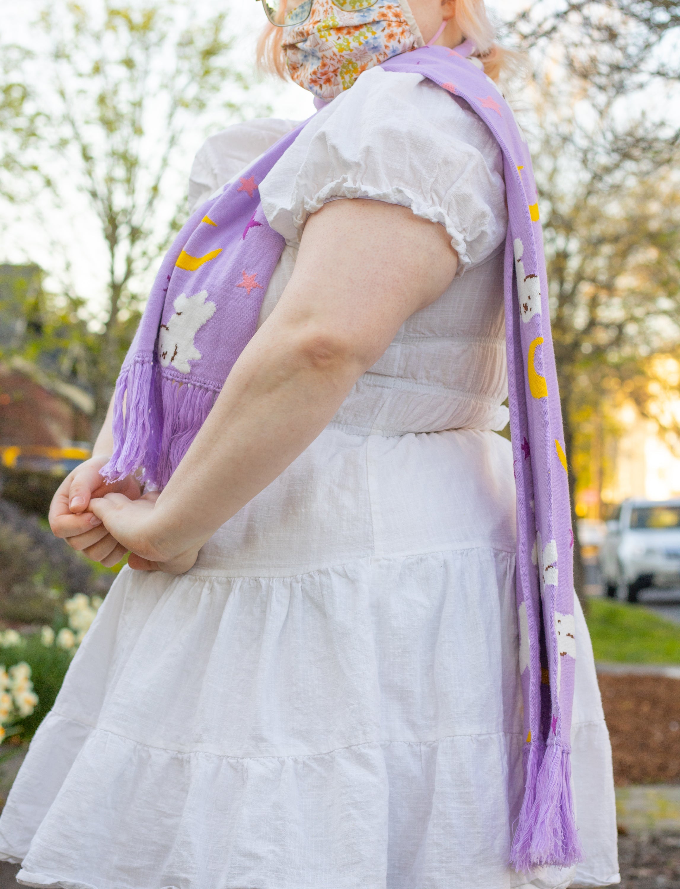 Moon Bunnies Knitted Scarf!