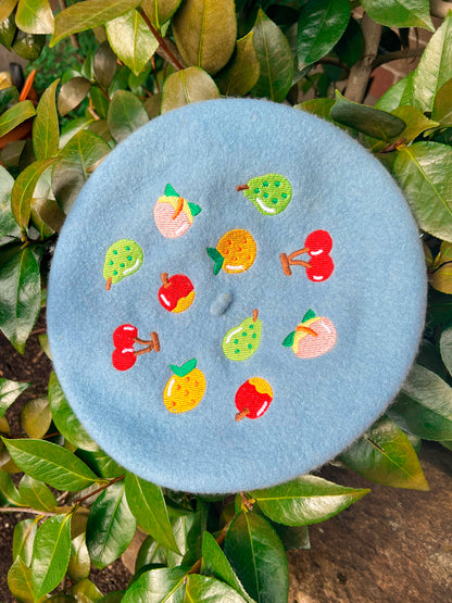 Animal Crossing Fruits Embroidered Beret!