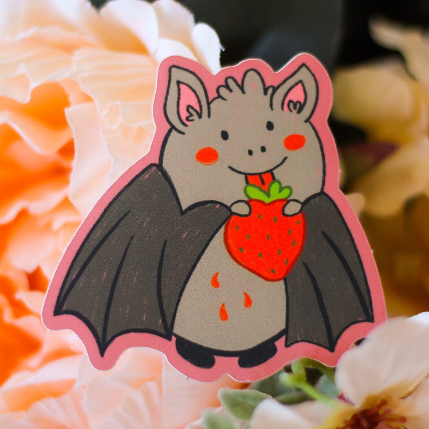 Fruit Bat Vinyl Sticker! – clammy heart