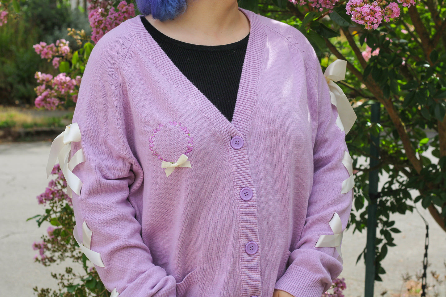 Lavender Sprigs Ribbon Cardigan!