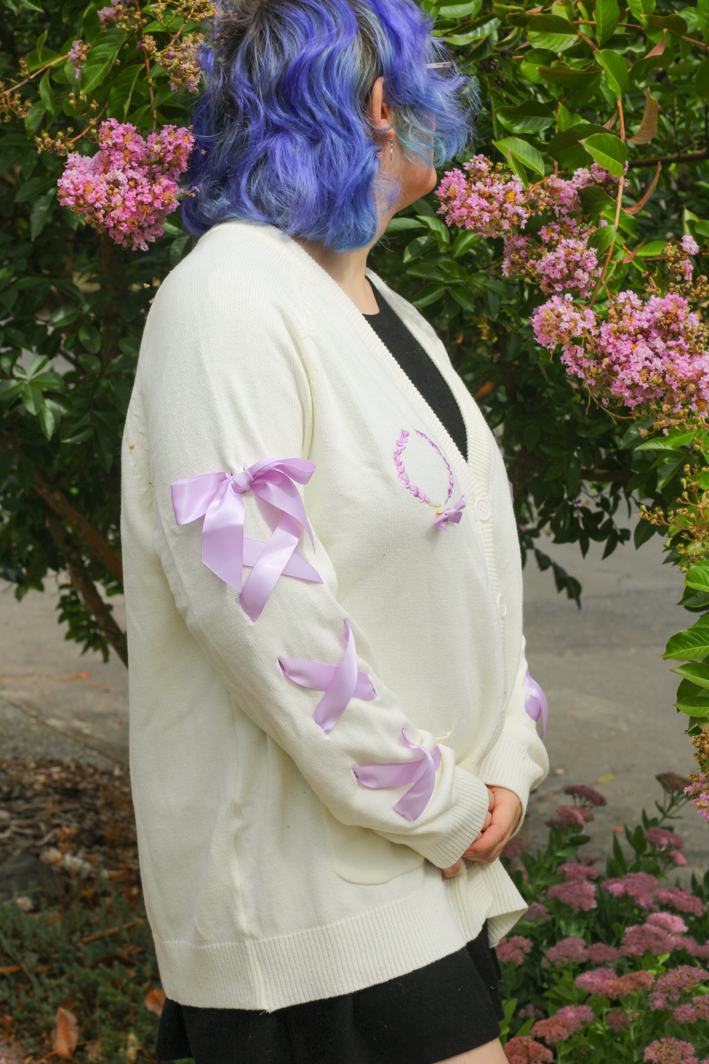 Lavender Sprigs Ribbon Cardigan!