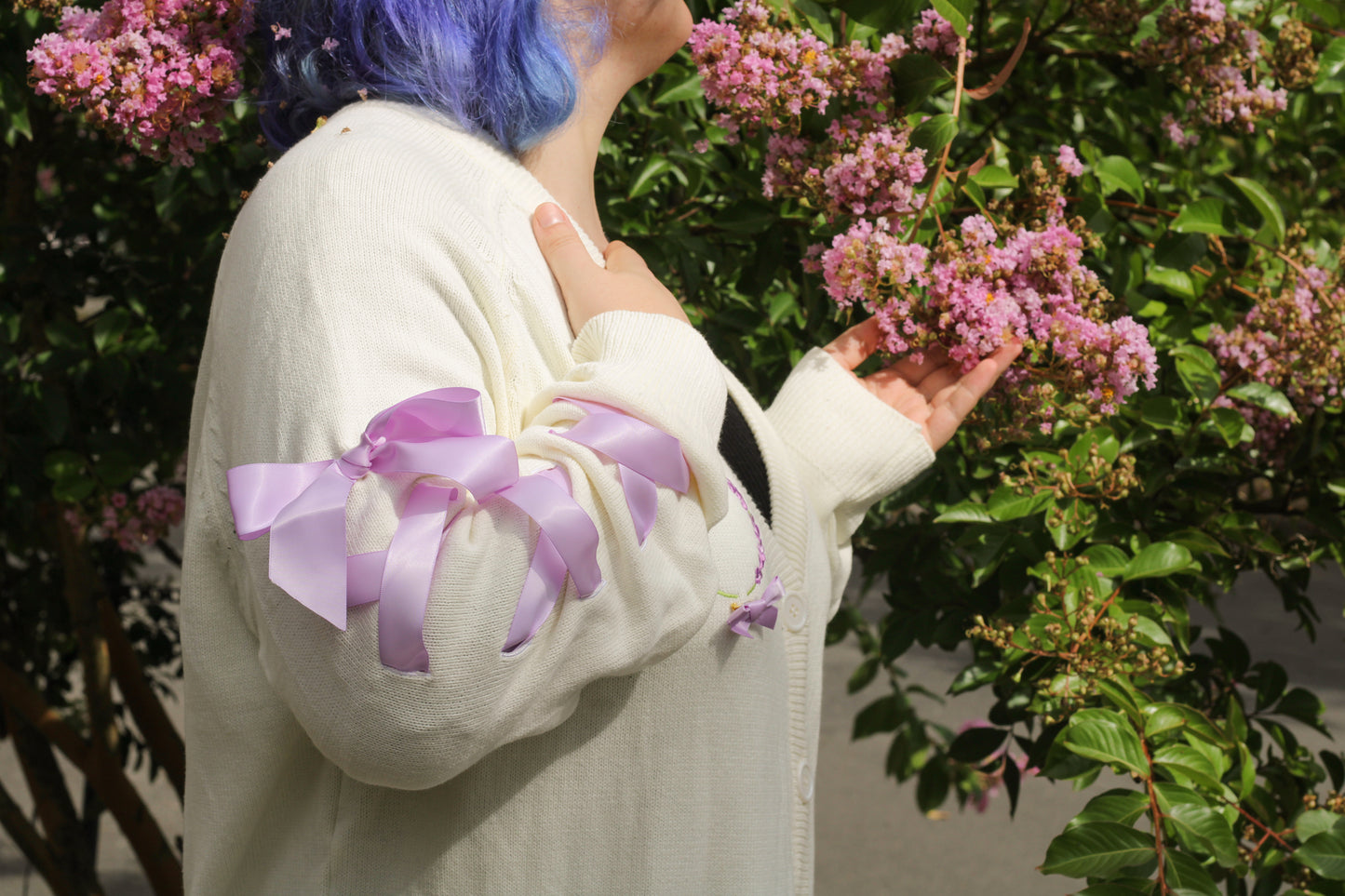 Lavender Sprigs Ribbon Cardigan!