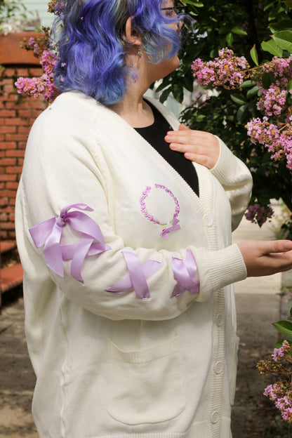 Lavender Sprigs Ribbon Cardigan!