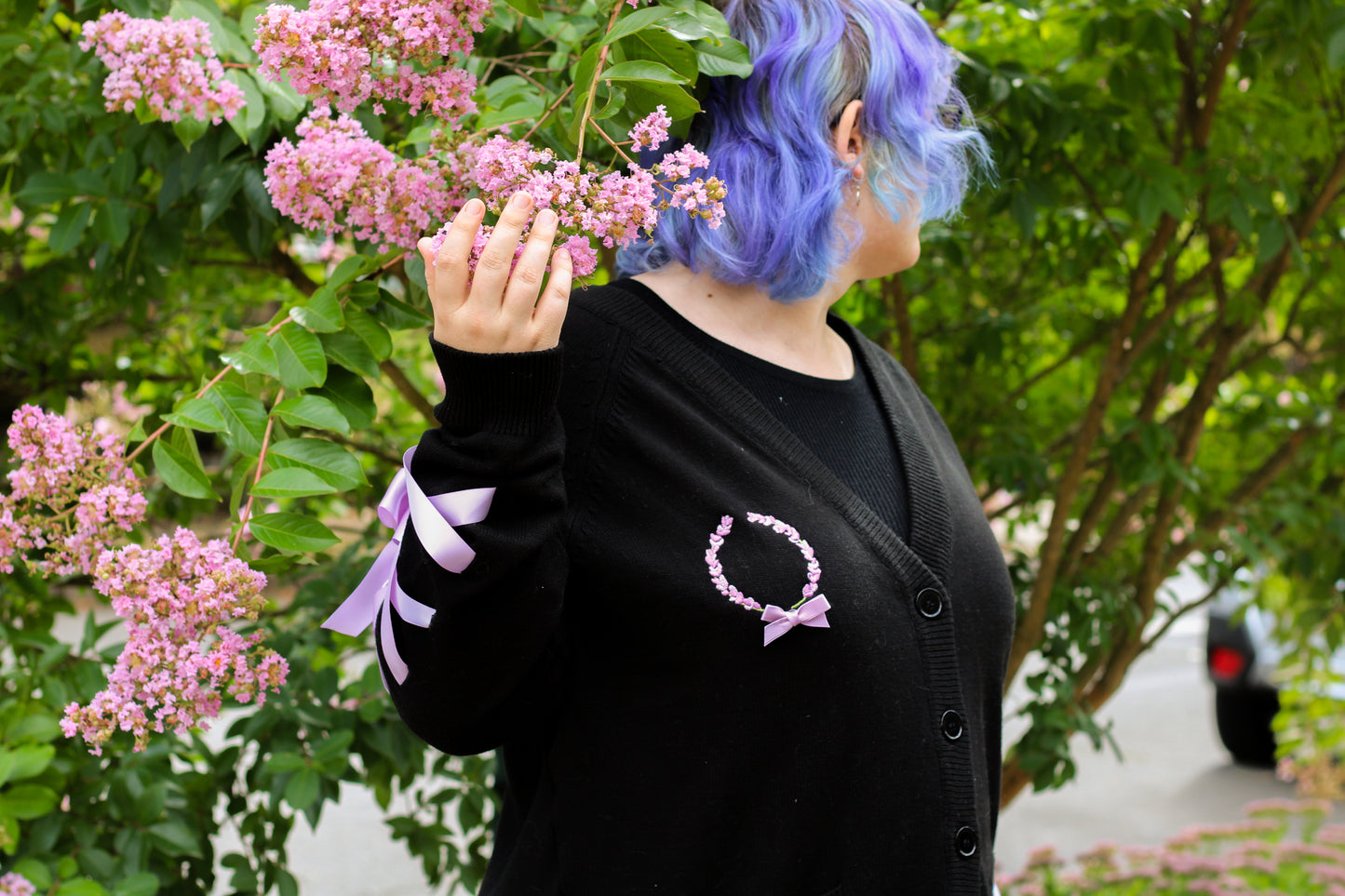 Lavender Sprigs Ribbon Cardigan!