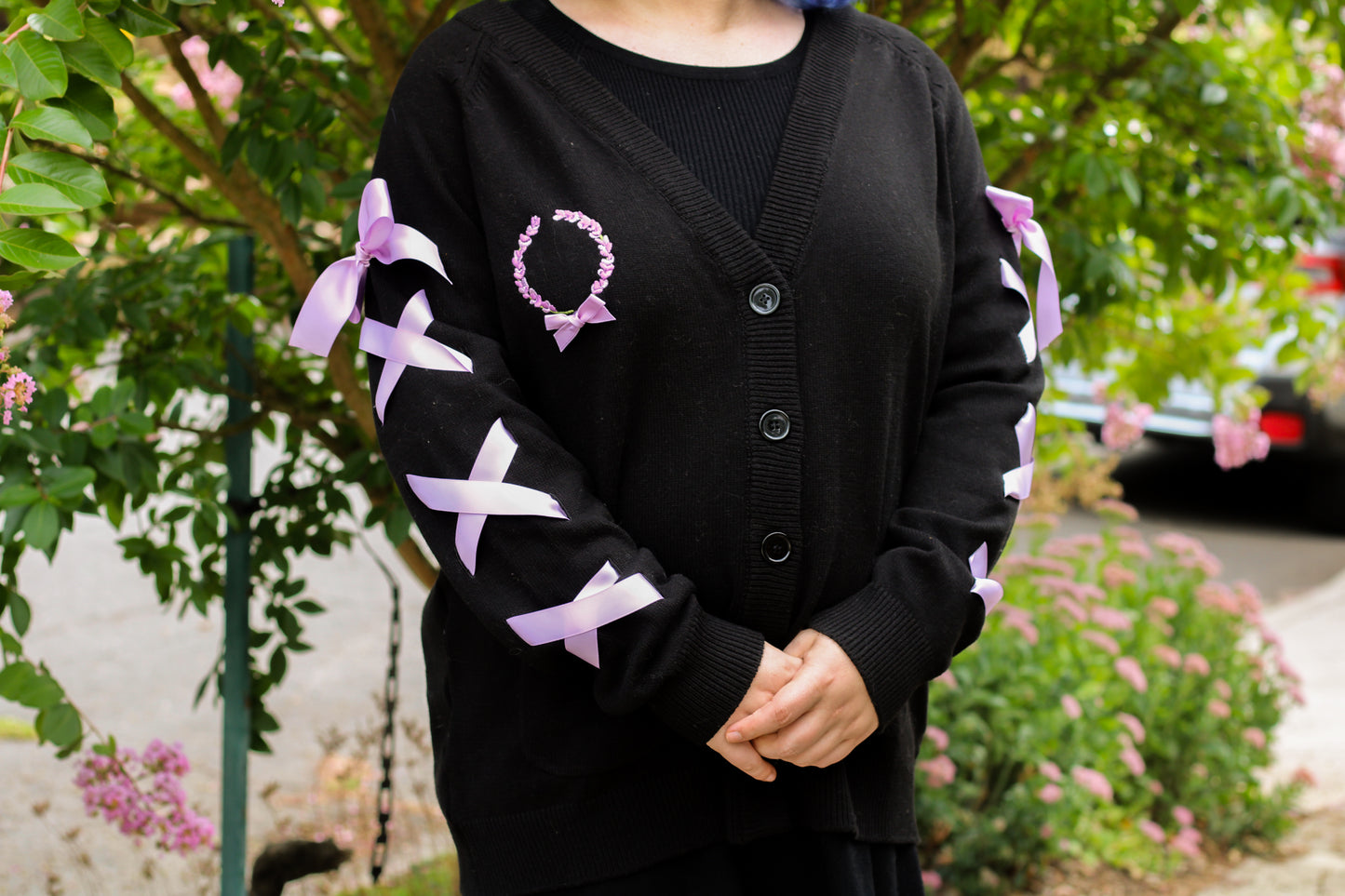 Lavender Sprigs Ribbon Cardigan!