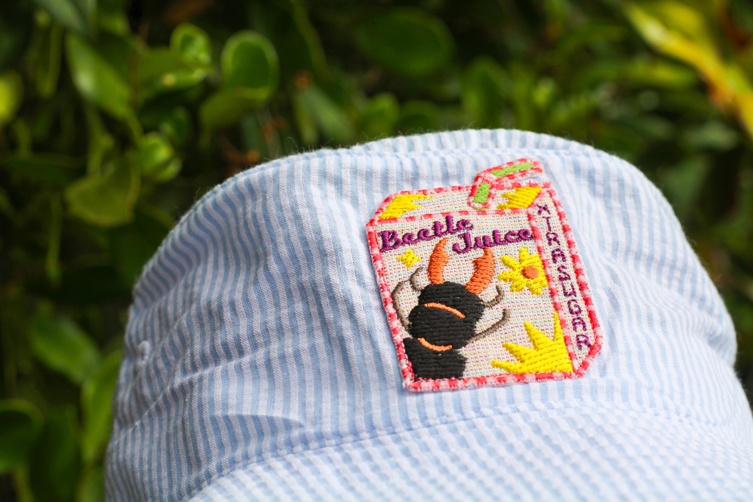 Beetle Juice Striped Bucket Hat!