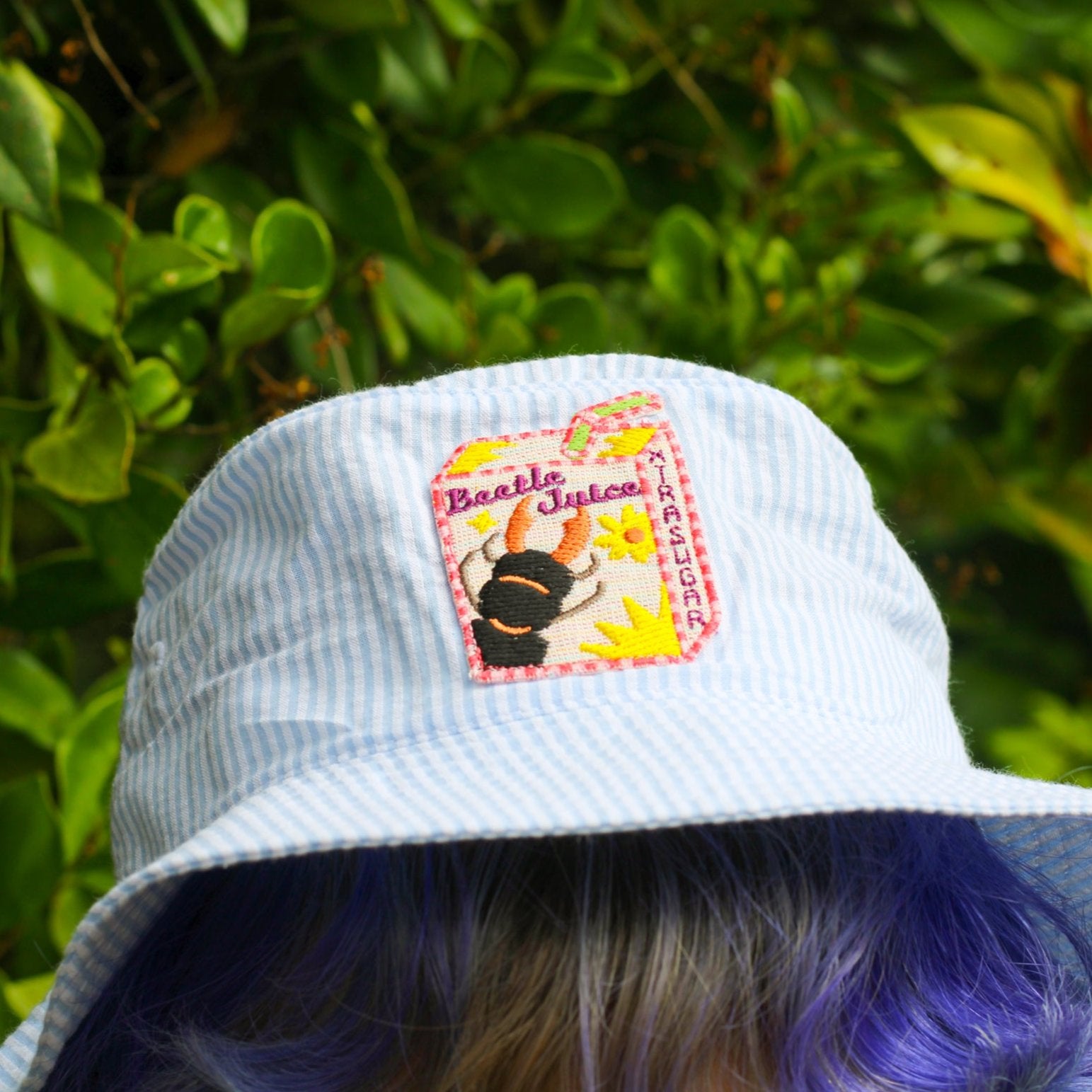 Beetle Juice Striped Bucket Hat!