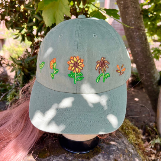 Sunflower Life Cycle Baseball Cap!