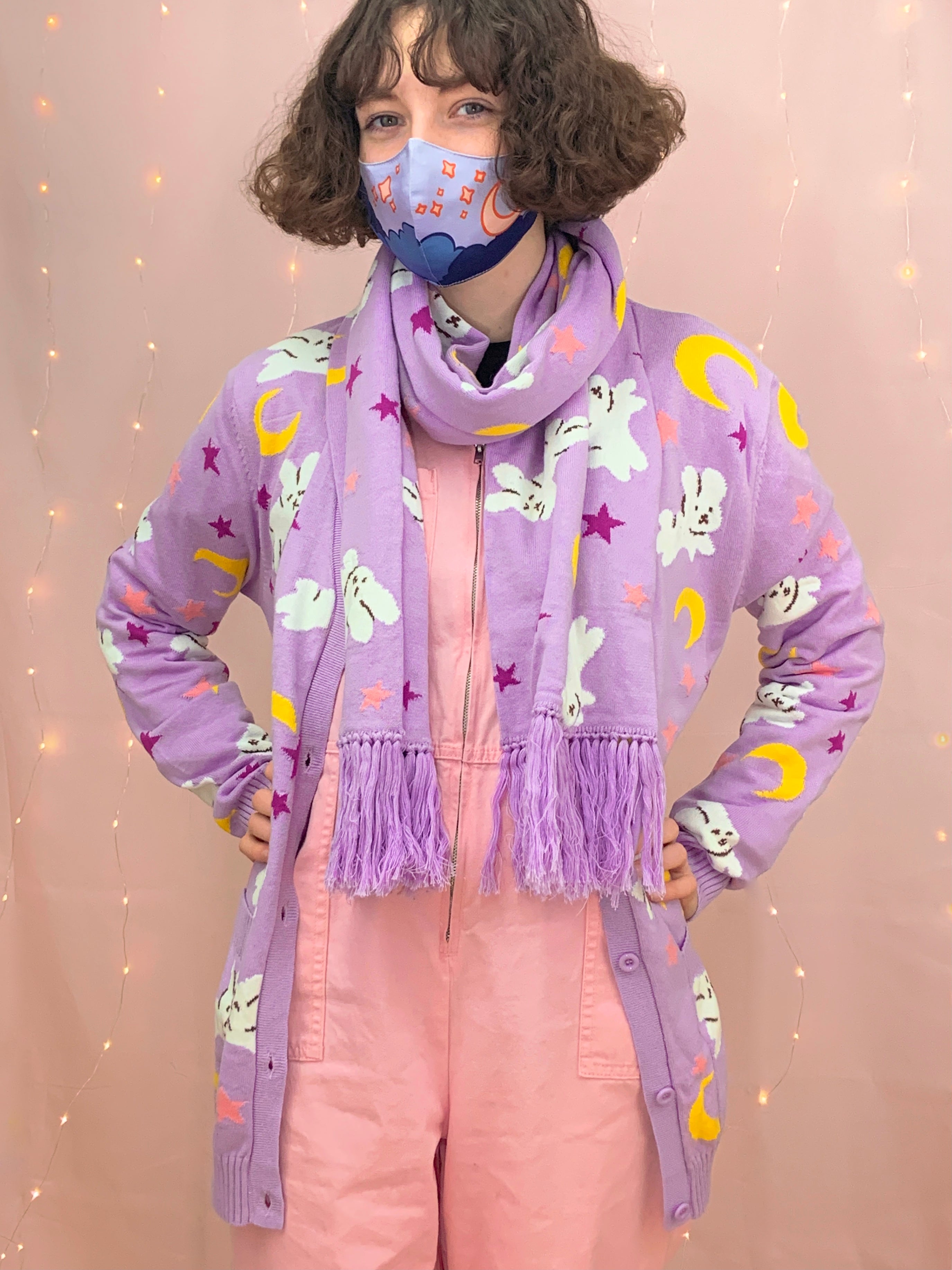 Moon Bunnies Knitted Scarf!