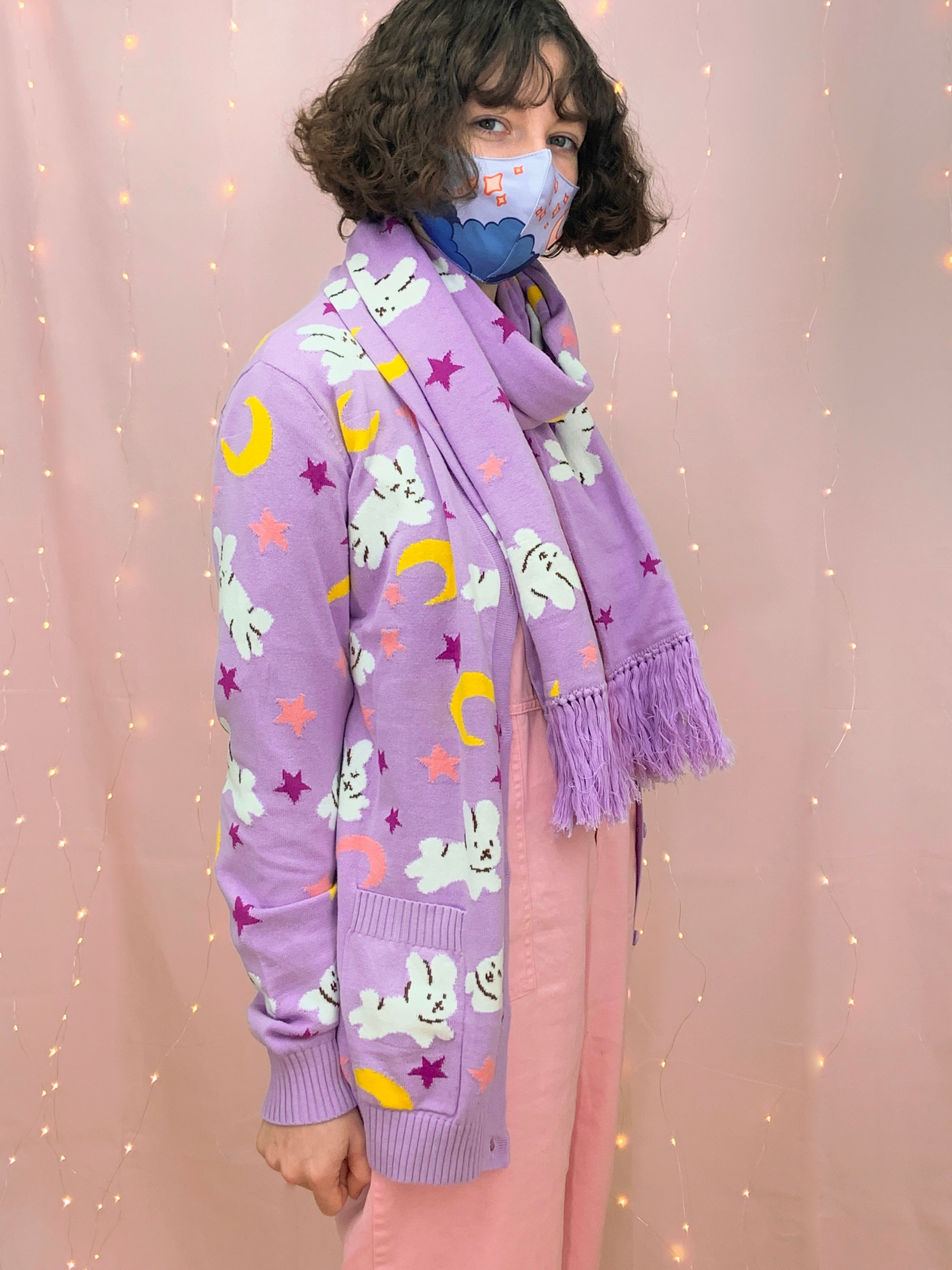 Moon Bunnies Knitted Scarf!