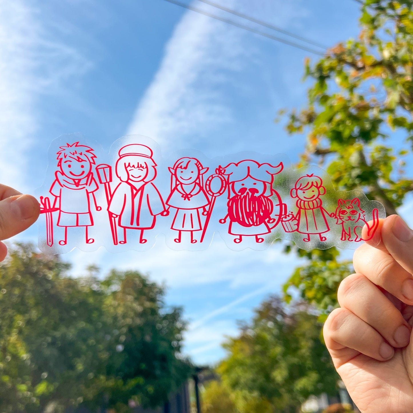 Dungeon Meshi Family Clear Vinyl Sticker!