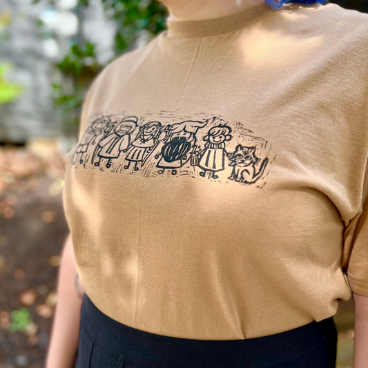 Dungeon Meshi Family Block Print T-Shirt!