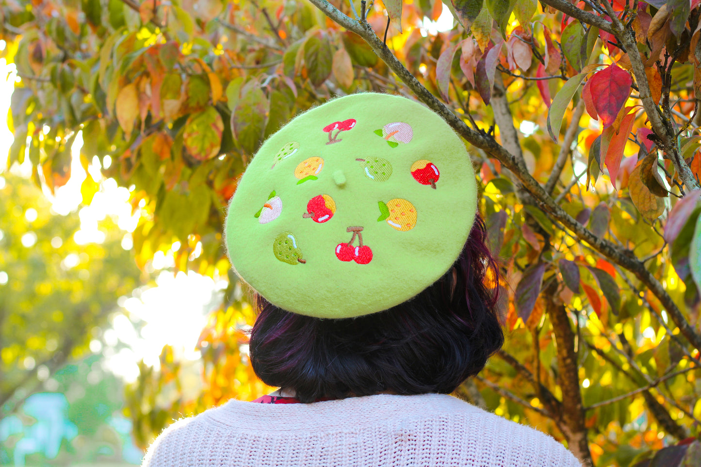 Animal Crossing Fruits Embroidered Beret!