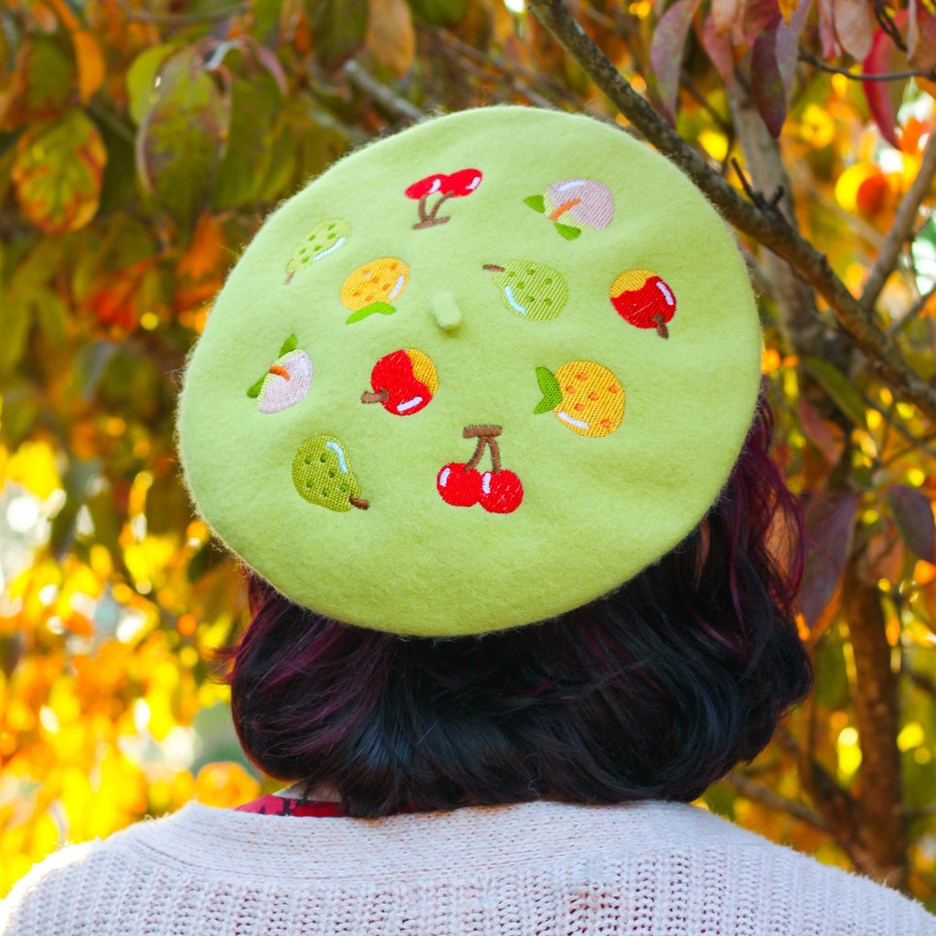 Animal Crossing Fruits Embroidered Beret!