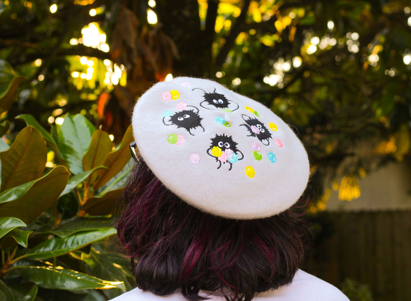 Soot Sprites Embroidered Beret!