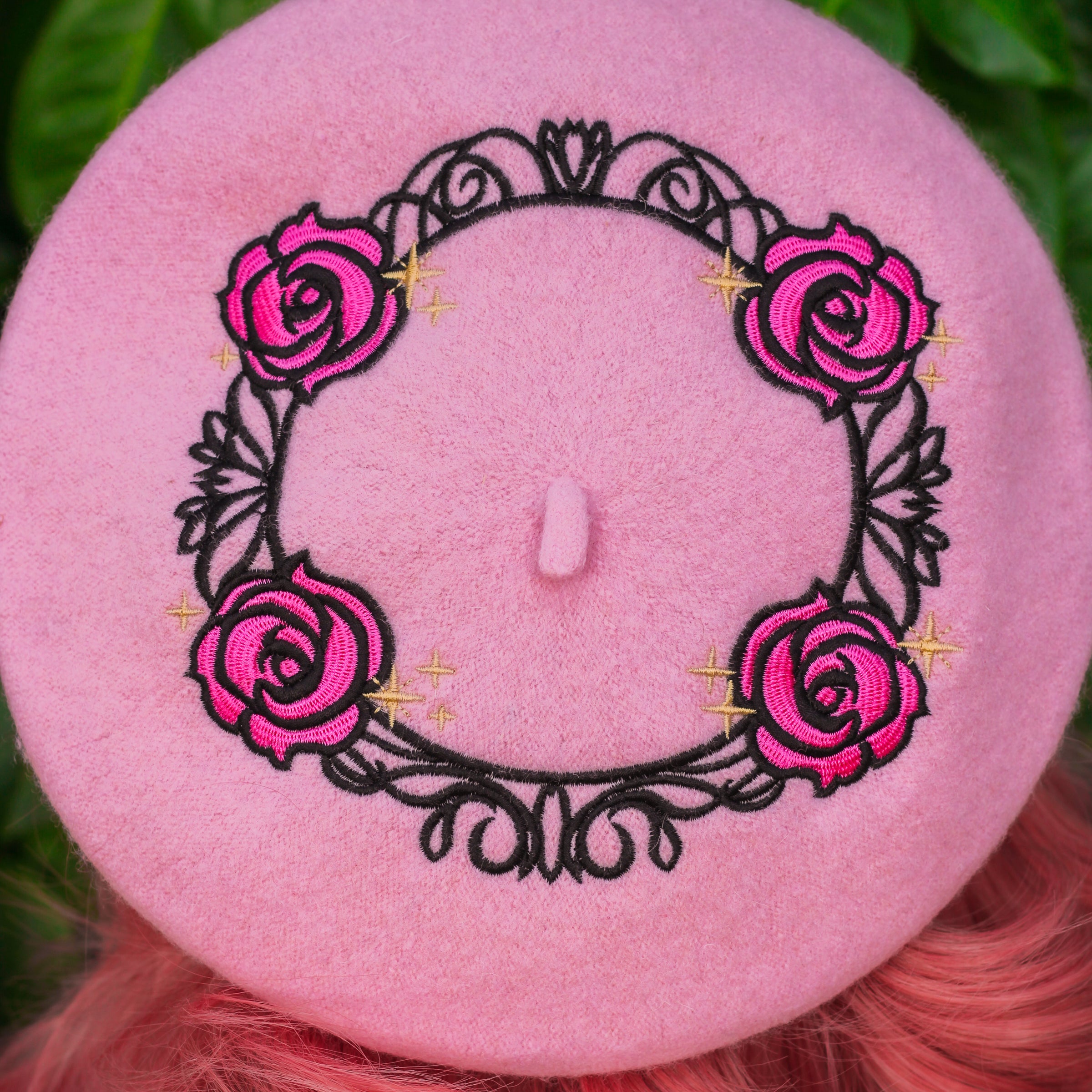 Revolutionary Rose Garden Embroidered Beret!