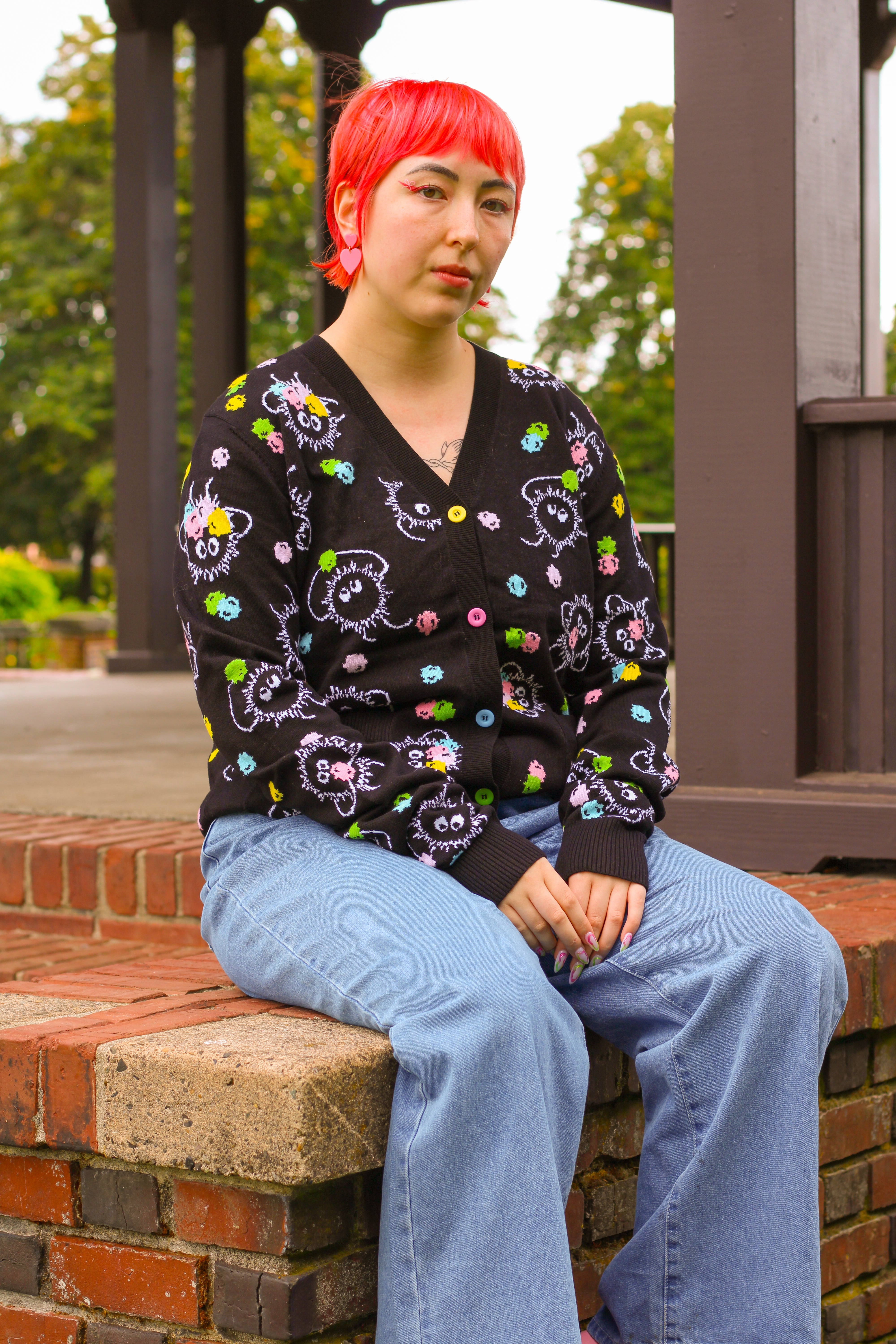 カーディガン TSUMORI CHISATO Ghost Flocky Cardigan A HOME FOR FLOWERS Cardigan – OMOCAT