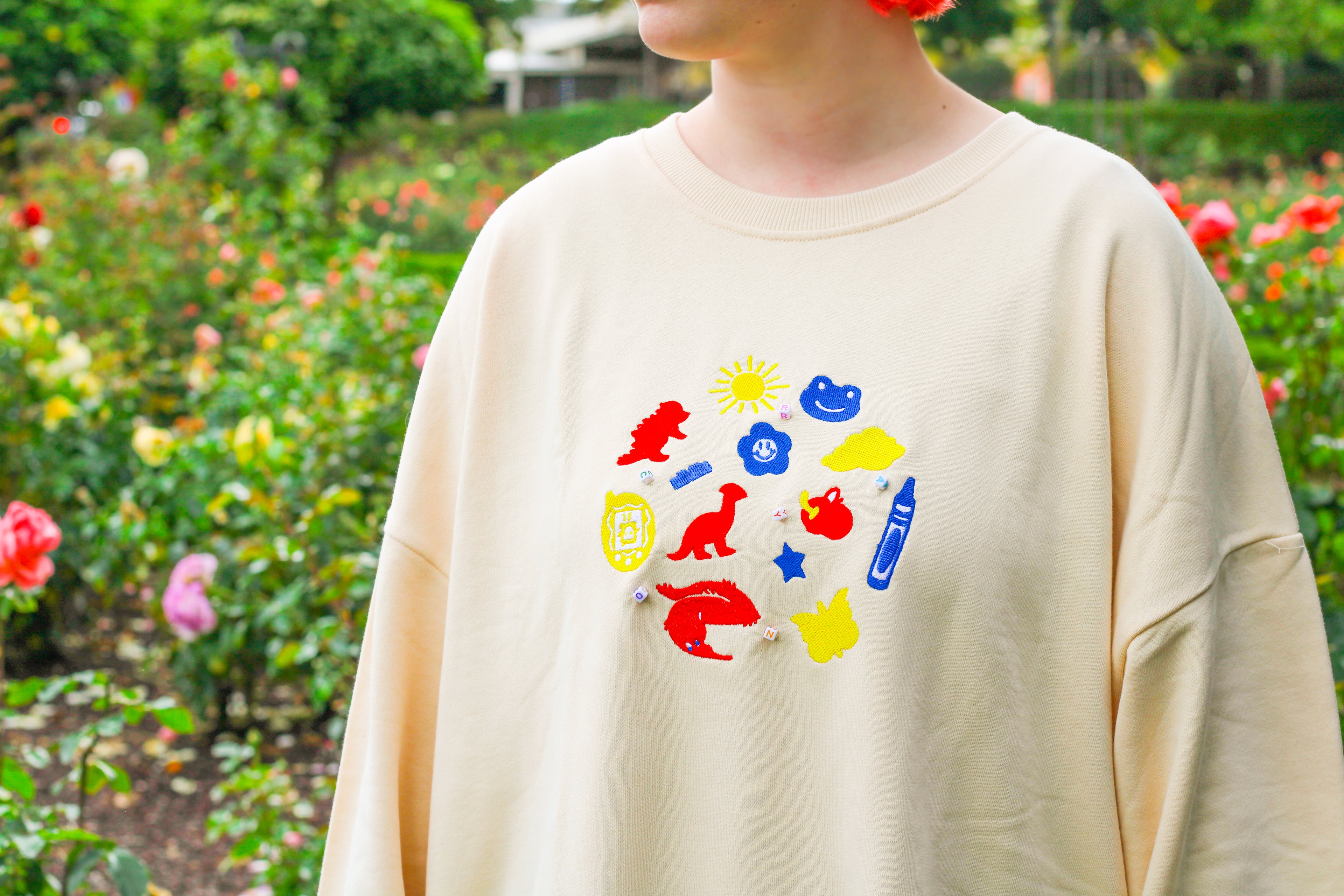 KIDCORE Embroidered Crew Neck Sweatshirt!