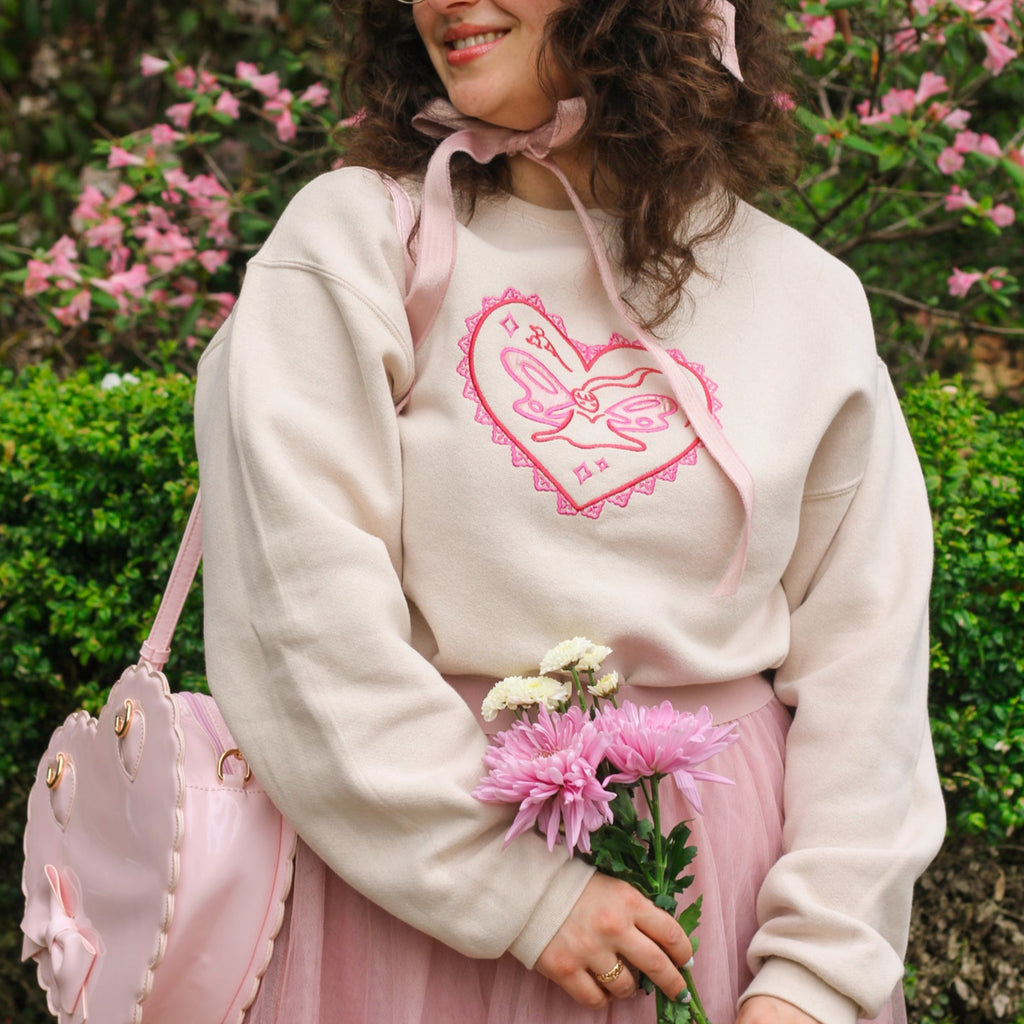 Satin Fairy Embroidered Sweatshirt!