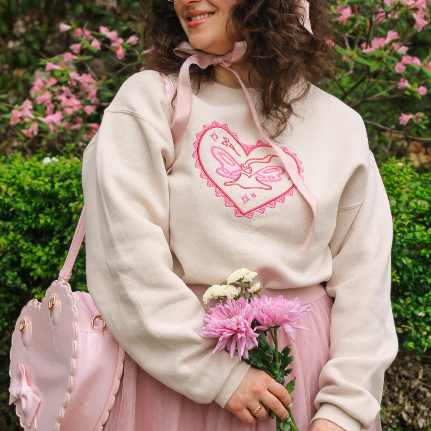Satin Fairy Embroidered Sweatshirt!