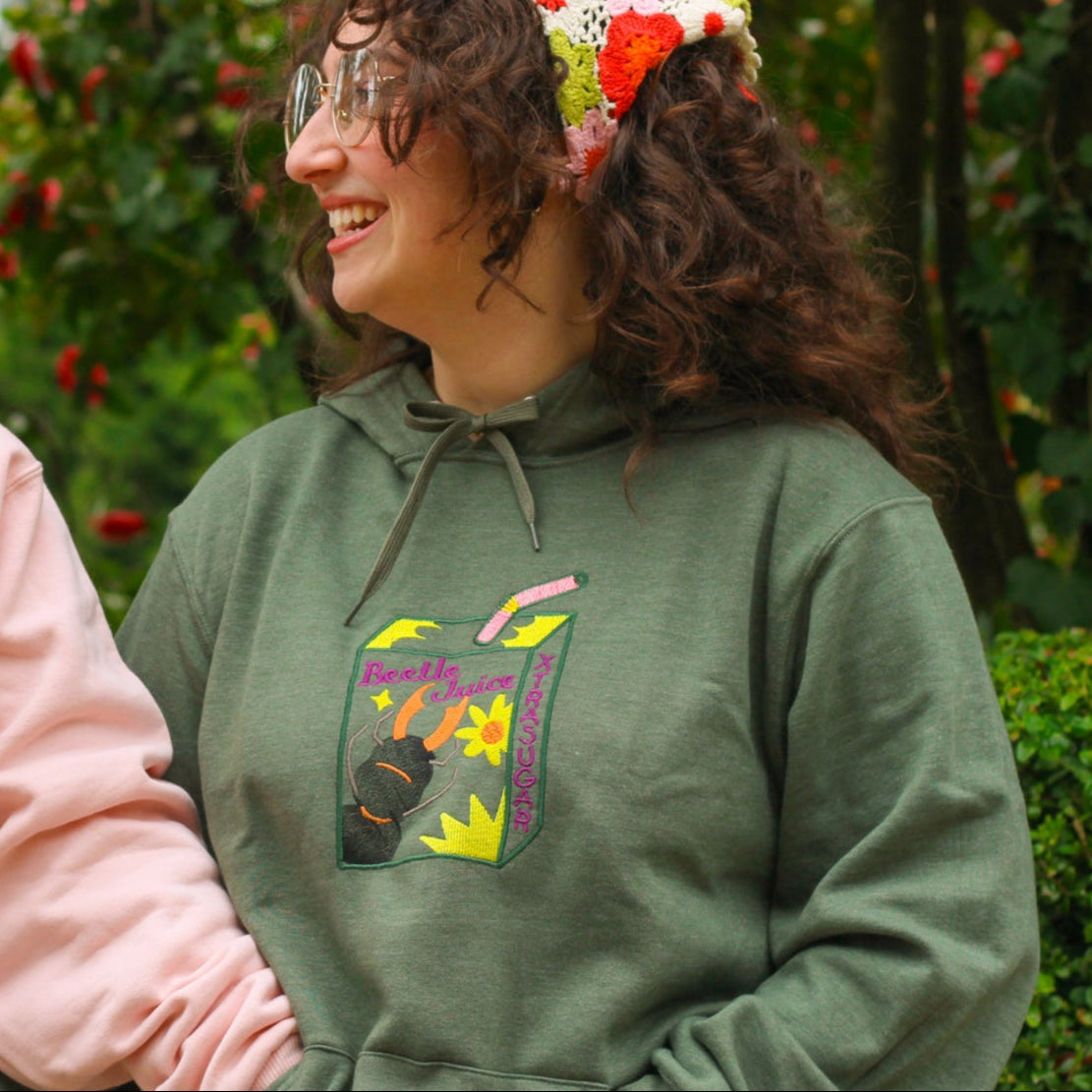 Beetle Juice Embroidered Hoodie!