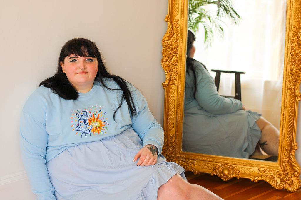 B-GRADE Find Me in the Future Embroidered Crew Neck Sweatshirt!