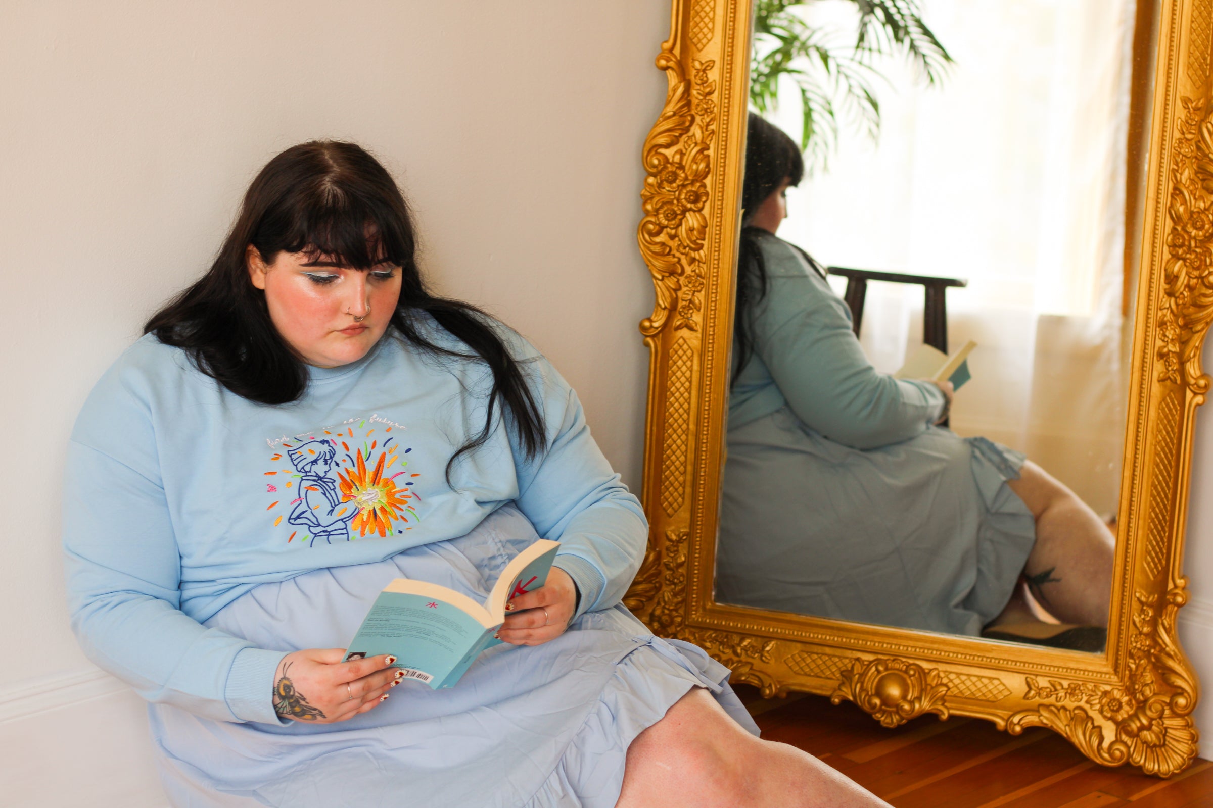 B-GRADE Find Me in the Future Embroidered Crew Neck Sweatshirt!