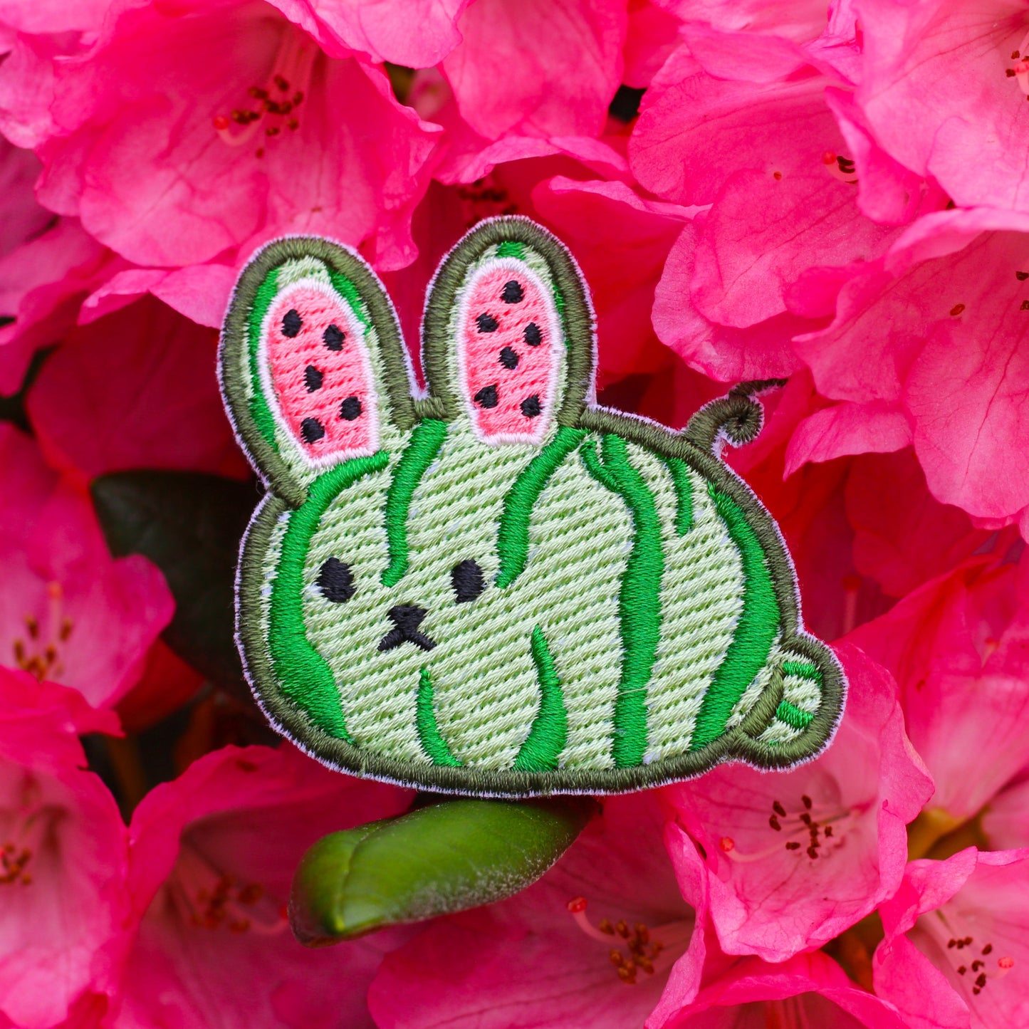 Watermelon Bunny Embroidered Patch!