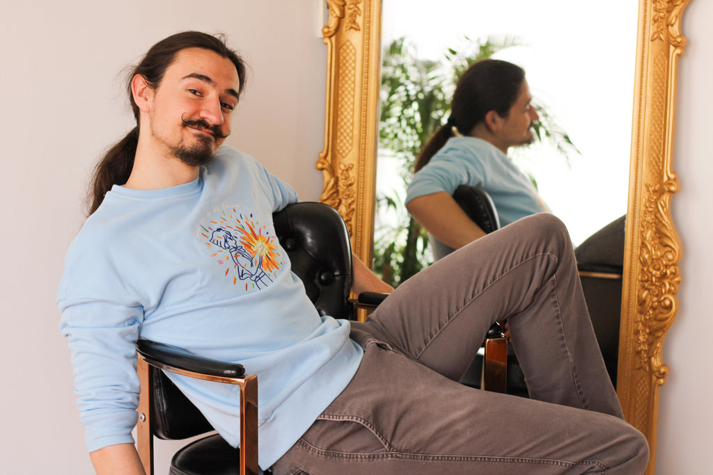 B-GRADE Find Me in the Future Embroidered Crew Neck Sweatshirt!