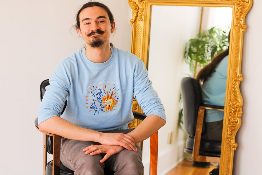 B-GRADE Find Me in the Future Embroidered Crew Neck Sweatshirt!