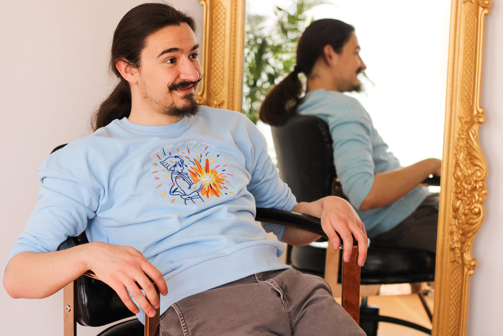 B-GRADE Find Me in the Future Embroidered Crew Neck Sweatshirt!