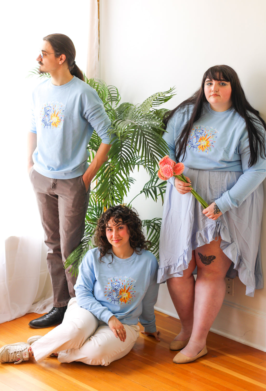 B-GRADE Find Me in the Future Embroidered Crew Neck Sweatshirt!