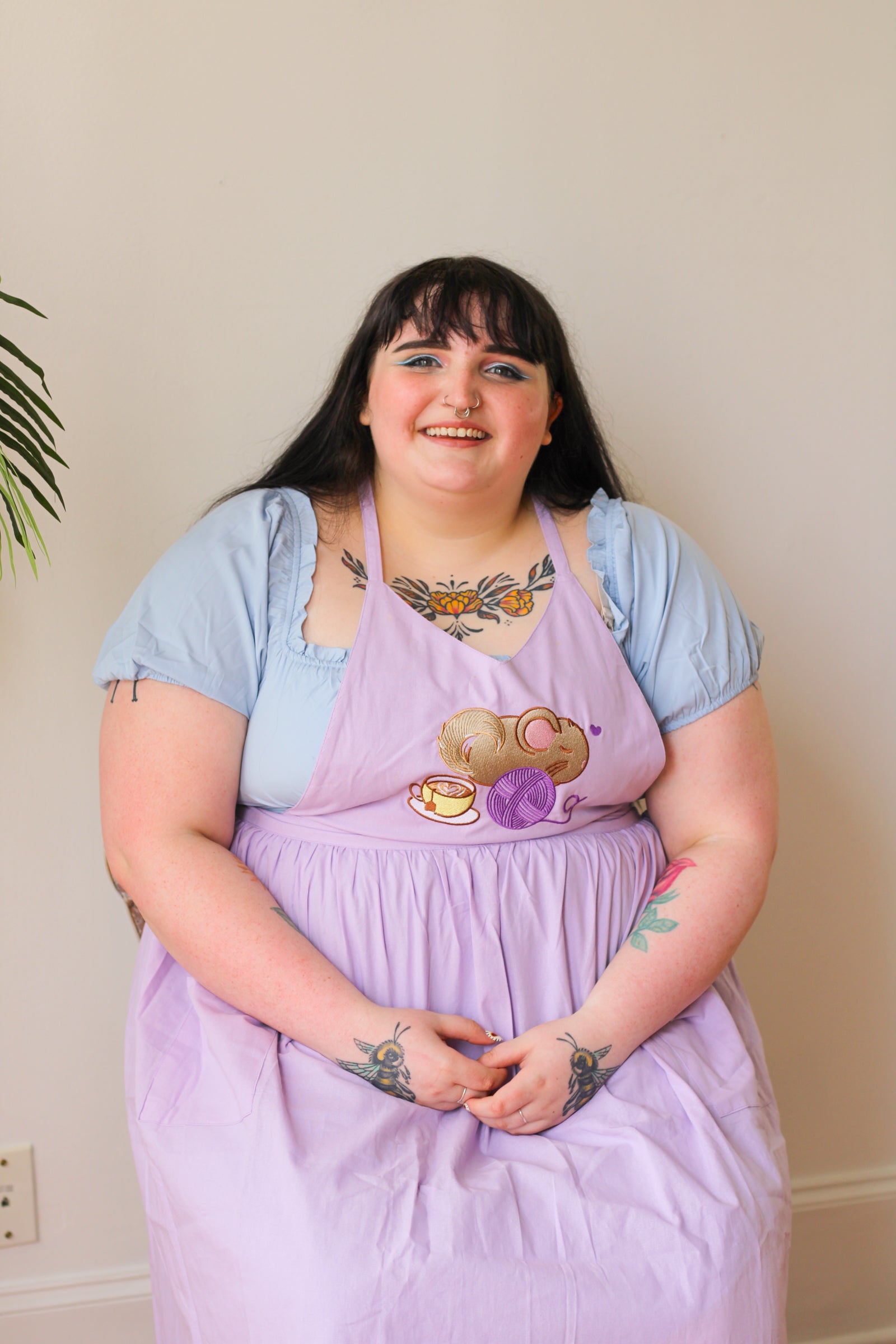 Linen Embroidered Pinafore Aprons!