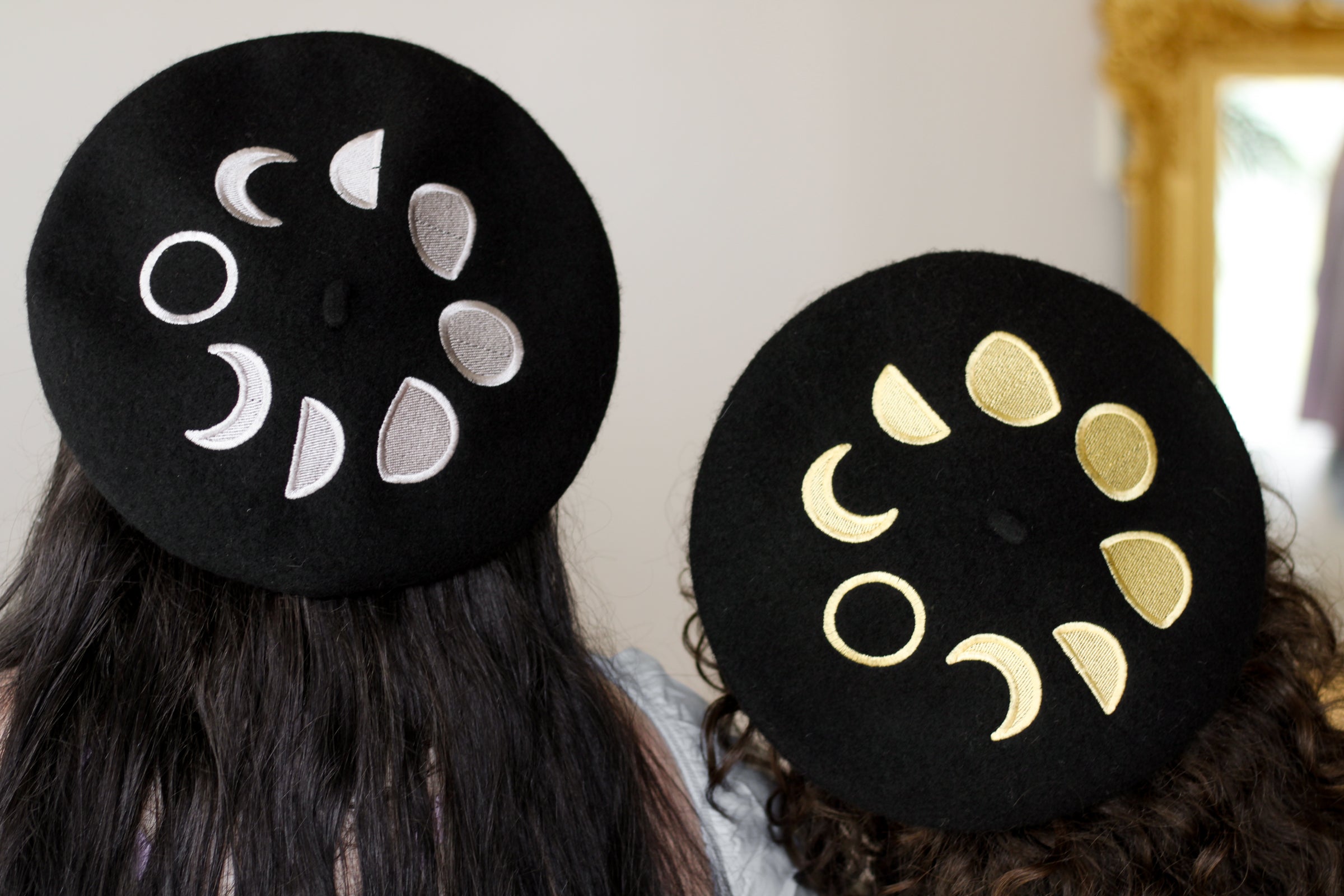 Moon Phases Embroidered Beret!